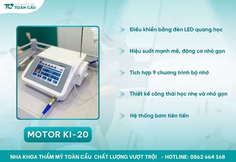 Công nghệ trồng răng implant hiện đại với máy Motor Ki-20