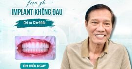 giá trồng răng implant không đau