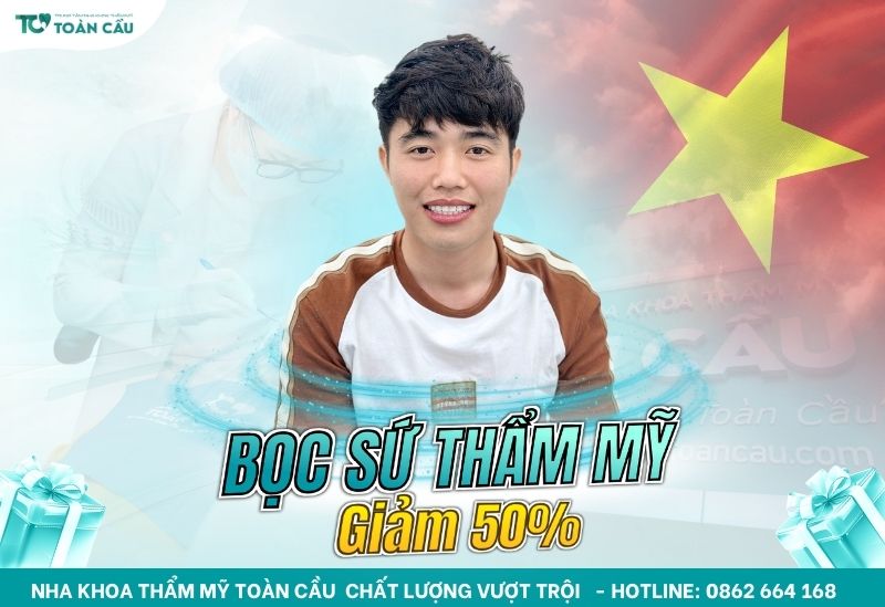 Bọc sứ thẩm mỹ giảm 50% dịp 30/4/2025