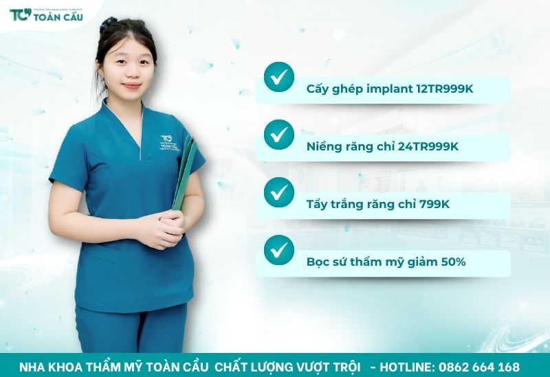 Nha khoa Thẩm mỹ Toàn Cầu tung ra những ưu đãi hấp dẫn