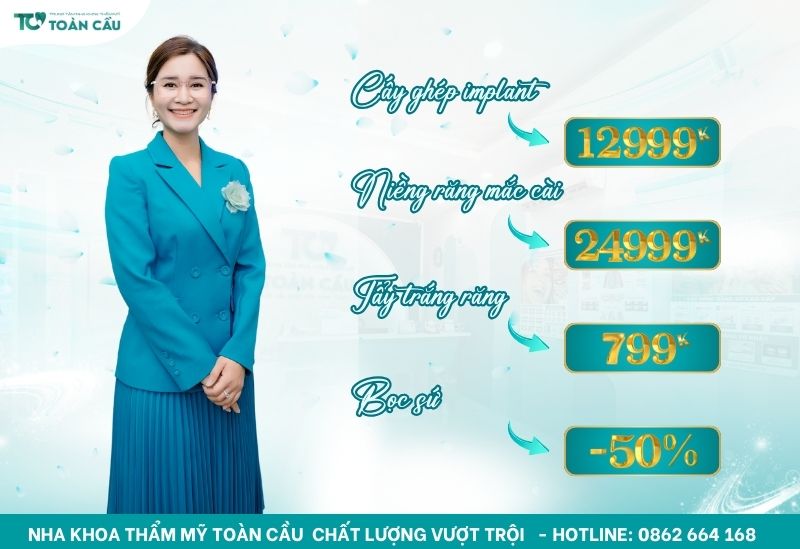 Phòng khám nha khoa Gò Vấp giá tốt, nhiều ưu đãi hấp dẫn 10 Mừng đại lễ 30/4 cùng Nha khoa Thẩm mỹ Toàn Cầu