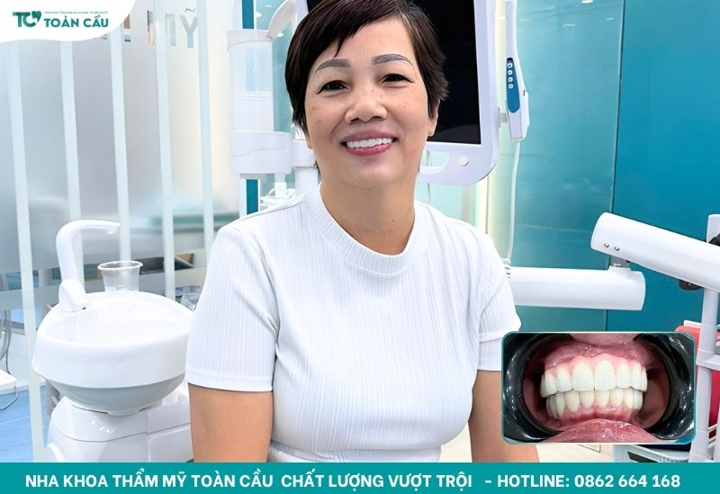 Trồng răng implant giá bao nhiêu? Nha Khoa uy tín Gò Vấp 8 Cô Kim Anh hài lòng vì trồng răng không đau