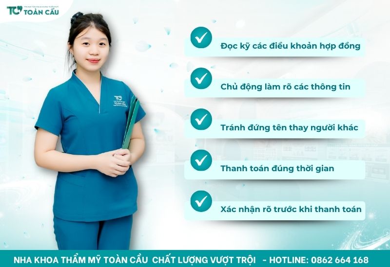 Trồng răng implant trả góp tại Toàn Cầu với 0% lãi suất 8 Những lưu ý khi trồng răng implant trả góp