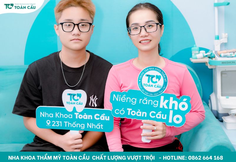 Khách hàng niềng răng tại Nha khoa Thẩm mỹ Toàn Cầu