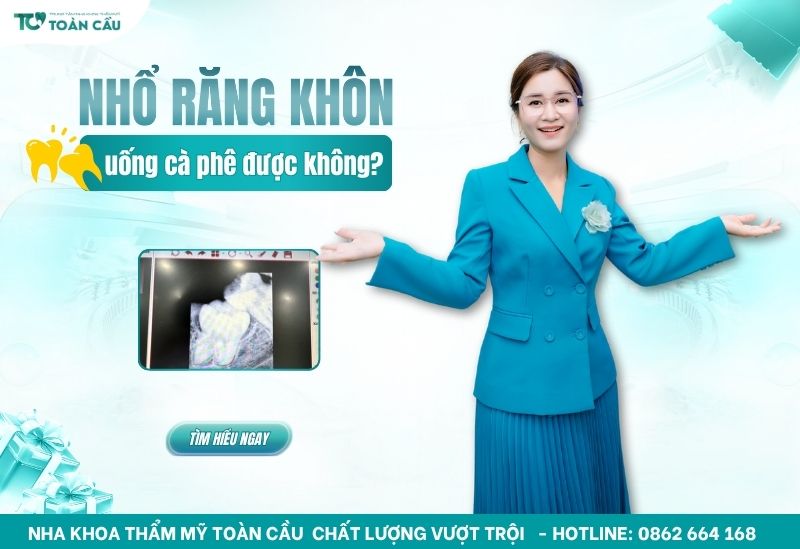 nhổ răng khôn uống cà phê được không