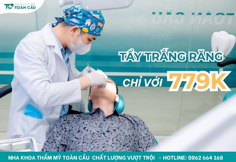 Tẩy trắng răng chỉ với 799k