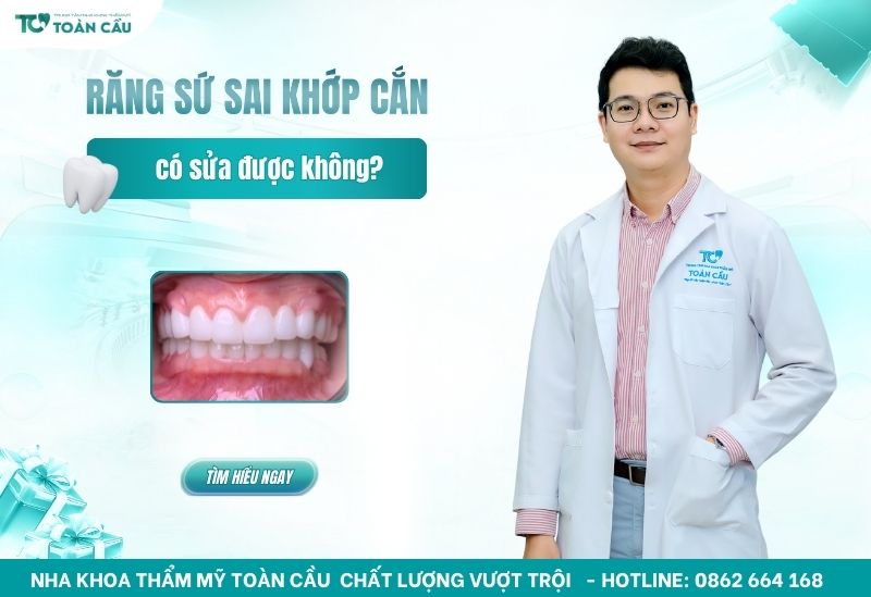 Làm răng sứ bị sai khớp cắn