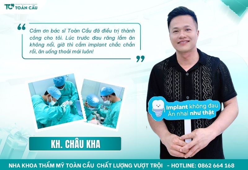 Lý do trụ implant bị đào thải và cách xử lý hiệu quả 7 Khách hàng cấy implant tại Toàn Cầu