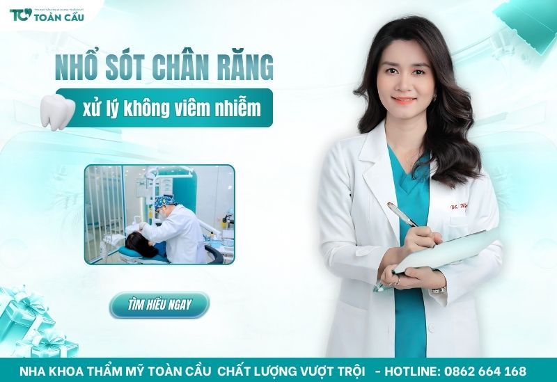 Xử lý nhổ sót chân răng