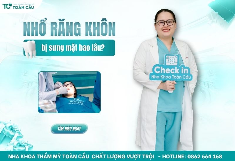 nhổ răng khôn sưng mặt bao lâu