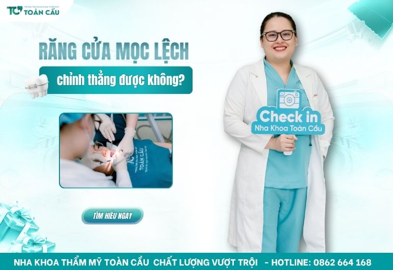 Răng cửa mọc lệch có chỉnh thẳng lại được không?