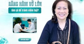 Răng hàm bị vỡ lớn nên làm gì để tránh viêm tủy và mất răng?